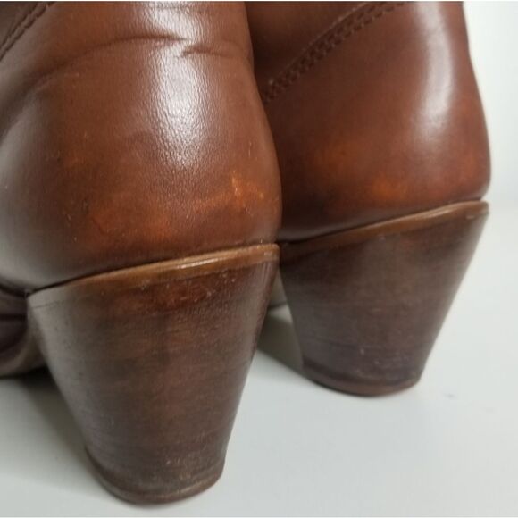 Vintage Dexter Riding Boots Reddish Brown Leather‎ Stacked Heel Size 8.5M - Picture 9 of 14